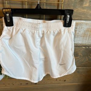 Girls White Nike shorts